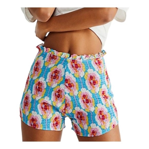 Antik Batik Flowy Smocked Floral Shorts - Picture 1 of 3